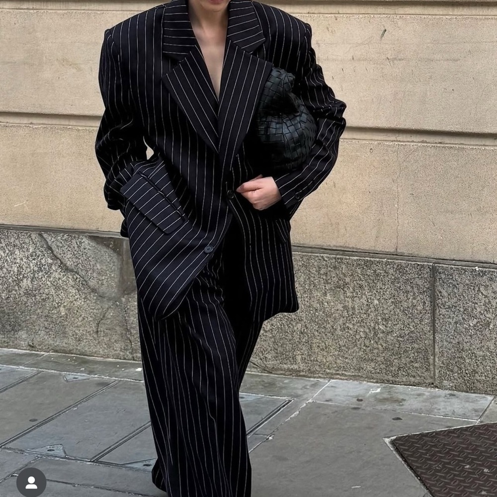 The Frankie shop holland Black White Pinstripe Trousers